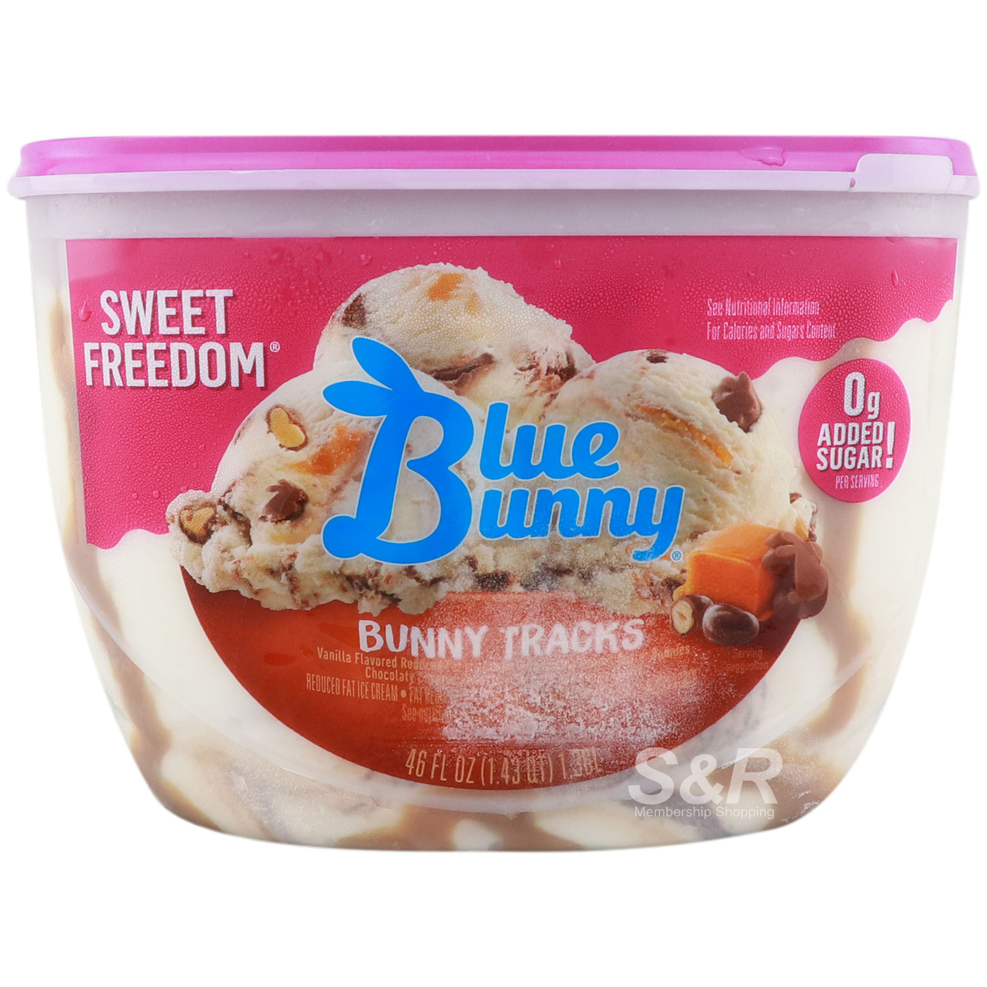 Blue Bunny Tracks Ice Cream Sweet Freedom Flavor 136l 0630